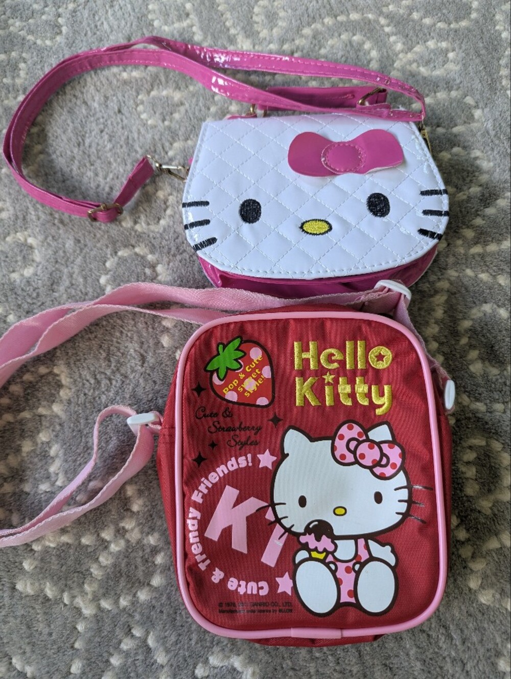 Hello Kitty Red and Pink Kids Shoulder Bag Duo